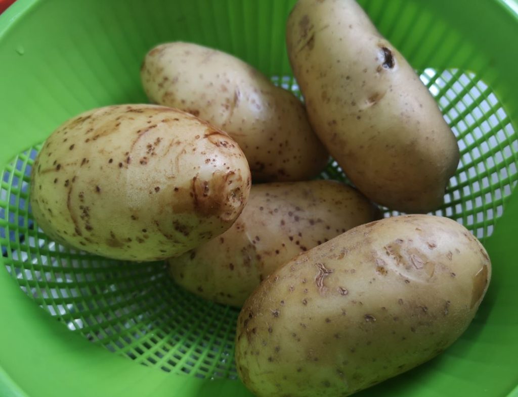 Basket of potatoes